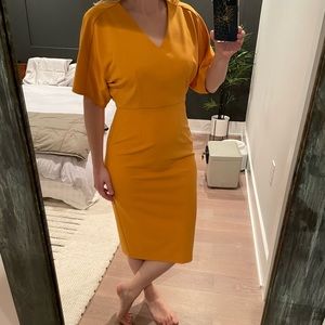 Donna Morgan mustard yellow dress, size 6